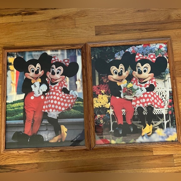 Disney | Wall Decor | 2 Large Mickey And Minnie Mouse Disney Framed ...
